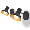 vidaXL Spot Lamp | Set of 2 | Black and gold | Metal | Medium