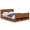 vidaXL Bed Frame without Mattress Honey Brown Solid Wood 140x200 cm