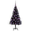 vidaXL Christmas Tree with 150 LEDs with Stand Black 120 cm PVC