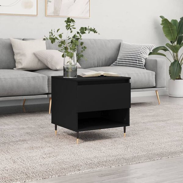 vidaXL Coffee Table Black 50x46x50 cm Engineered Wood
