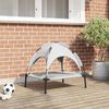 vidaXL Dog Bed Silver Grey S Steel