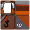 vidaXL Family Tent with Roof Grey and Orange 576 x 325 x 213 cm