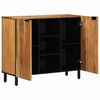 vidaXL Sideboard with Door Natural 90 x 33.5 x 75 cm Solid Acacia Wood