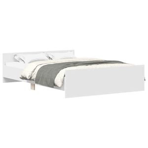 vidaXL Bed Frame without Mattress White 135x190 cm Double