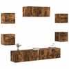 vidaXL 7 Piece TV Cabinet Set Smoked Oak Engineered Wood