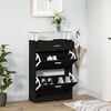vidaXL Shoe Cabinet Black 63x24x104 cm Engineered Wood