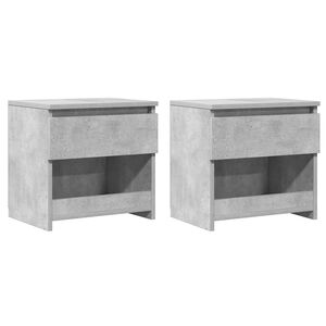 vidaXL Bedside Cabinets 2 pcs Concrete Grey 40x30x39cm Engineered Wood