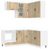 vidaXL Kitchen Unit PORTO 8 pcs Sonoma Oak Engineered Wood