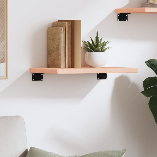vidaXL Wall Shelf 40x20x2 cm Untreated Solid Wood Oak
