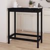 vidaXL Bar Table Black 100x50x110 cm Solid Wood Pine