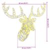vidaXL Reindeer Head with 140 LEDs Warm white 60 cm Acrylic
