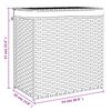 vidaXL Laundry Basket with 2 Sections White 53x35x57 cm Poly Rattan