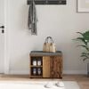 vidaXL Hall Bench Old Wood 60 x 38 x 46 cm Engineered Wood and Fabric