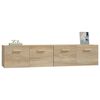 vidaXL Wall Cabinets 2 pcs Sonoma Oak 80x35x36.5 cm Engineered Wood