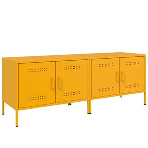 vidaXL TV Cabinets 2 pcs Mustard Yellow 68x39x50.5 cm Steel