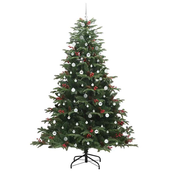 vidaXL Artificial Christmas Tree with 300 LEDs with Stand Green 240 cm