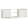vidaXL TV Cabinet | White | Solid Pinewood | Compact | TV Cabinet | Rectangular