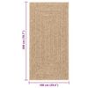 vidaXL Rug ZIZUR 100x200 cm Jute Look Indoor and Outdoor