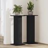 vidaXL Plant Stand 2 pcs Black Oak 30 x 30 x 80 cm Engineered wood