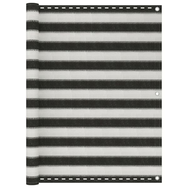 vidaXL Balcony Screen HDPE 120x300 cm Anthracite and White