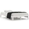 vidaXL Bed Frame without Mattress White Solid Wood Pine 120x200cm