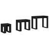 vidaXL Nesting Tables 3 pcs Black Oak Engineered Wood