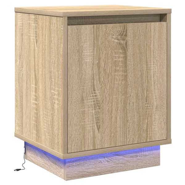 vidaXL Bedside Cabinet Sonoma Oak 39 x 34.5 x 50 cm Engineered wood