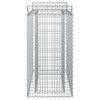 vidaXL Gabion Raised Bed Silver 50 x 100 x 100 cm Galvanised Steel