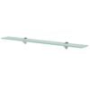 vidaXL Floating Shelf | Clear | Tempered safety glass, Zinc alloy | 80x10 cm