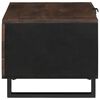 vidaXL Coffee Table Brown and Black 80 x 50 x 40 cm Solid Acacia wood