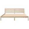 vidaXL Bed Frame with Headboard Brown 180 x 220 cm Solid Pine Wood