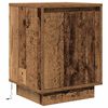 vidaXL Bedside Cabinets with LED Lights&nbsp;2 pcs Old Wood 38x34x50 cm