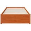 vidaXL Bed Frame with Drawer with Storage 3 pcs Wax Brown Pine Wood