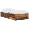 vidaXL Bed Frame with Storage with Drawer Old Wood Engineered wood