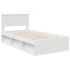 vidaXL Bed Frame with Headboard White 100 x 200 cm Solid Pine Wood