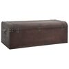 vidaXL Treasure Chest with Latches Dark Brown 110x50x39.5 cm Plywood