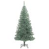 vidaXL Artificial Christmas Tree 300 LEDs&Ball Set&Flocked Snow 210 cm