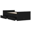 vidaXL Bed Frame without Mattress Black 75x190 cm Small Single Small Single
