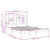 vidaXL Bed Frame without Mattress 180x200 cm Super King Solid Wood