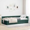 vidaXL Corner Bed Frame Dark Green 90 cm x 190 cm Velvet
