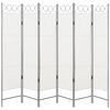 vidaXL 6-Panel Room Divider White 240x180 cm