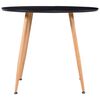 vidaXL Dining Table Black and Oak 90x73.5 cm MDF