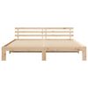 vidaXL Bed Frame with Headboard Natural 200 x 200 cm Solid Pine Wood