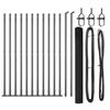 vidaXL Welded Wire Fence with Concrete Base 25 x 1.6 m Grey Mesh