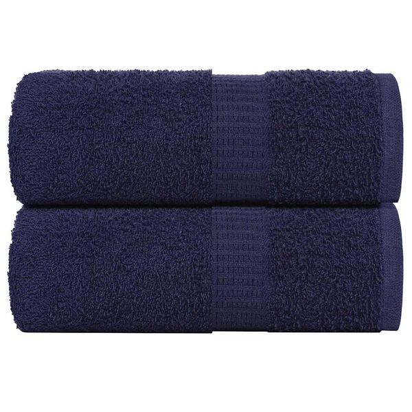 vidaXL Guest Towels "FROGN" 2 pcs Navy Blue 30x50 cm 360 gsm