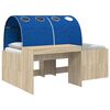 vidaXL Bed Frame with Tunnel 3 pcs Sonoma Oak and Blue Engineered Wood