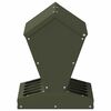 vidaXL Chicken Feeder Olive Green 30 x 30 x 39 cm Cold-Rolled Steel