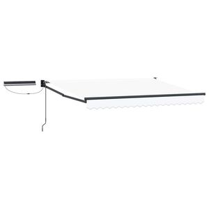 vidaXL Electric Retractable Awning White and Anthracite 2.5 x 2 m