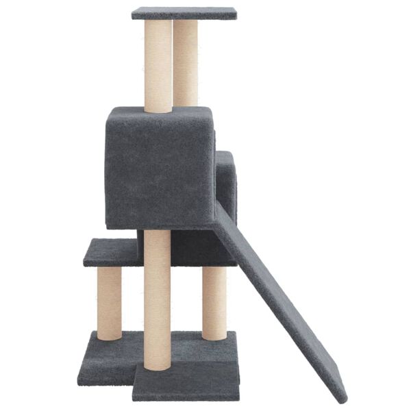 vidaXL Cat Tree with Sisal Scratching Posts Dark Grey 82 cm