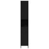 vidaXL Bathroom Cabinet with Drawer with Door Black 31.5 x 33 x 190 cm